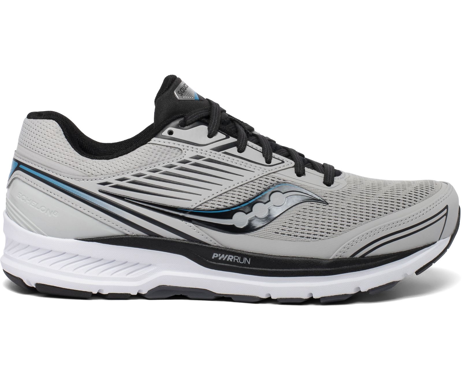 Men's Saucony Echelon 8 Wide Running Shoes Grey / Black | Singapore 460KORI